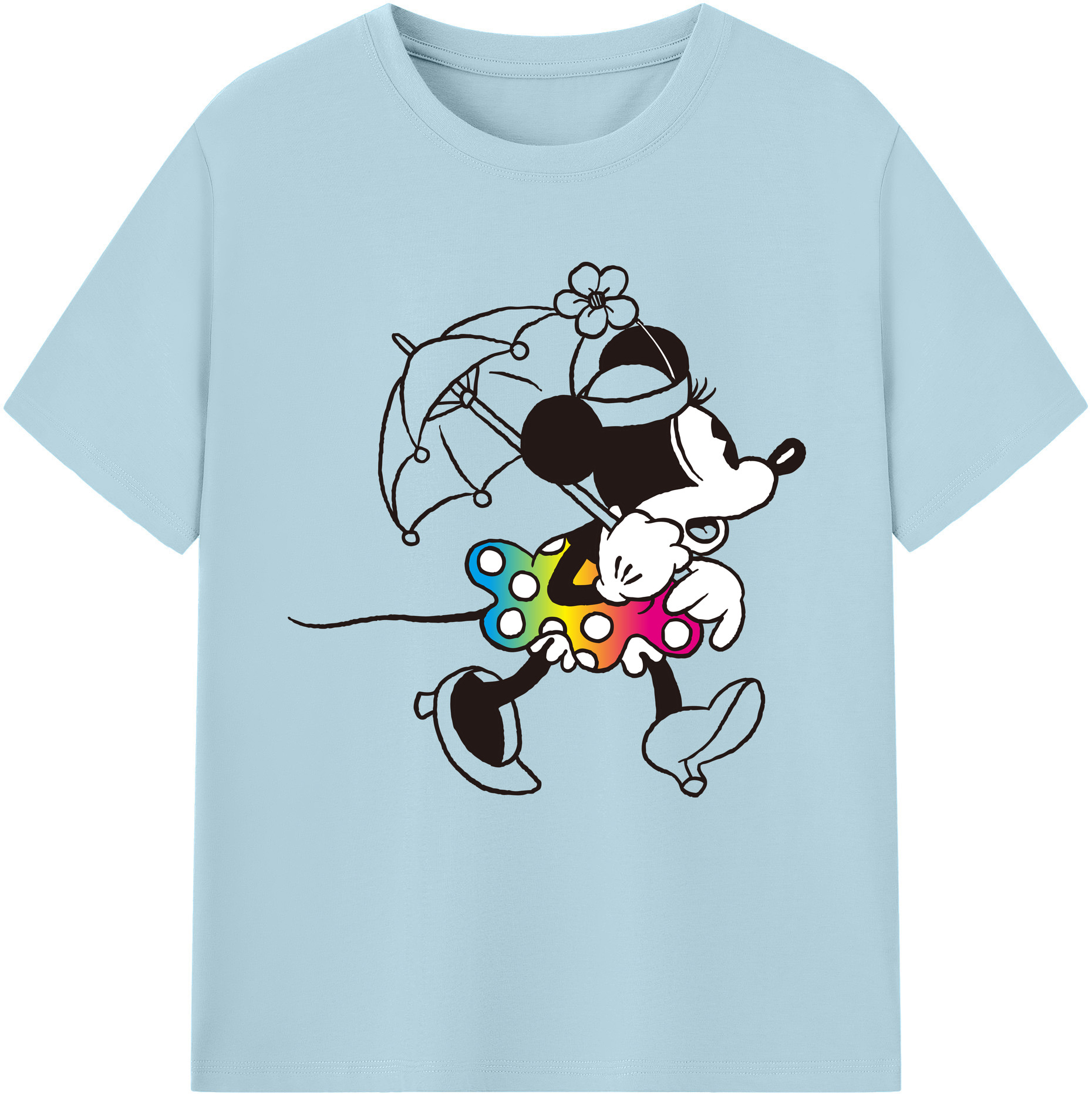 （画像用） ミッキーマウス Mickey Mouse 綿100％半袖Tシャツ（フロントプリント）